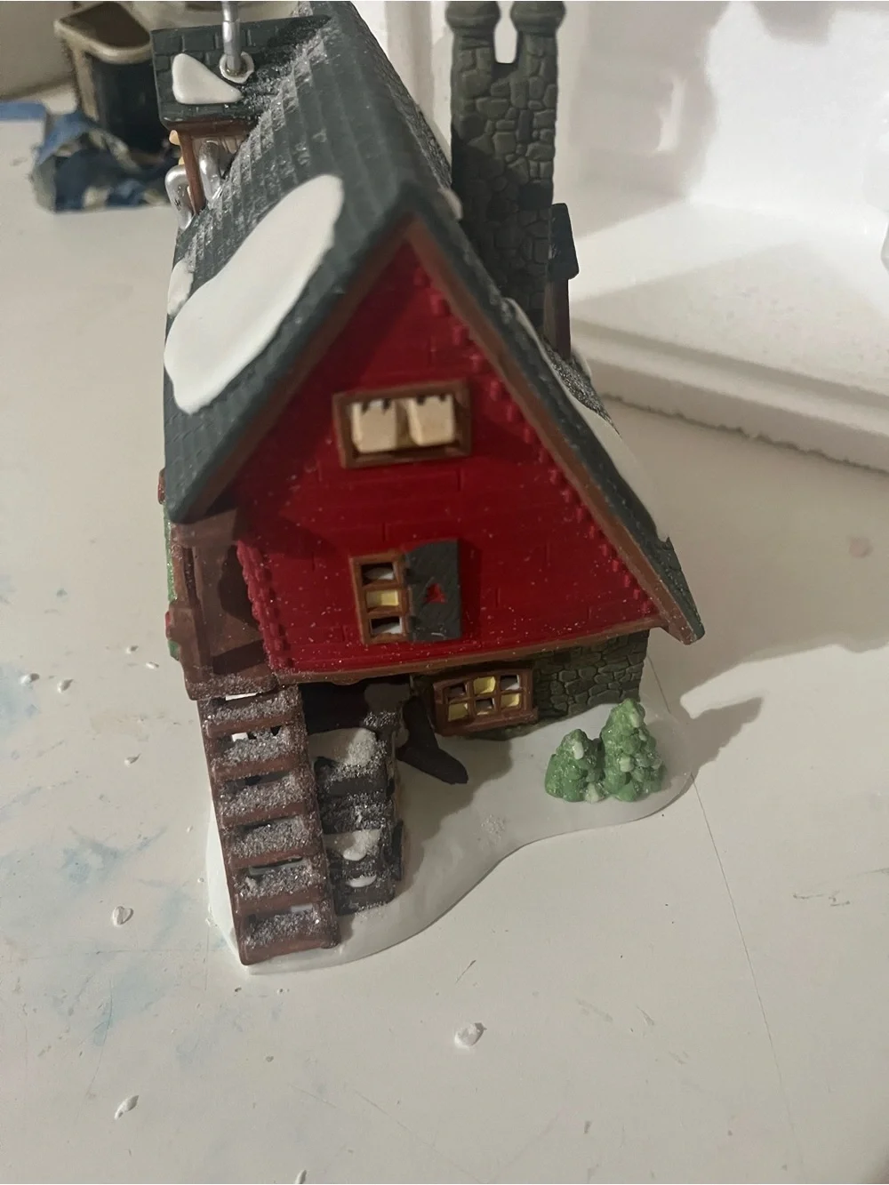 Department 56 N. Pole series Santa's Woodworks Holiday Village